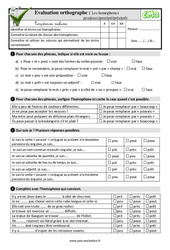 Les homophones lexicaux - Fiches peu/peux/peut/pré/près/prêt - Examen Evaluation- Fiches QCM - Quiz : 7ème Harmos - PDF à imprimer