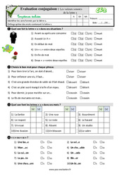 Les valeurs sonores de la lettre s - Examen Evaluation- Fiches QCM - Quiz  : 5ème Harmos - PDF à imprimer