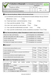 Les homophones lexicaux - Fiches tout/tous/toux toute/toutes - Examen Evaluation- Fiches QCM - Quiz : 7ème Harmos - PDF à imprimer