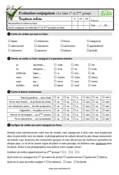 Le futur 1er ème groupe - Examen Evaluation- Fiches QCM - Quiz : 7ème Harmos - PDF à imprimer