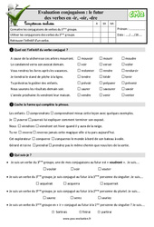 Le futur des verbes du  groupe en - ir, - oir, - dre - Examen Evaluation- Fiches QCM - Quiz  : 7ème Harmos - PDF à imprimer