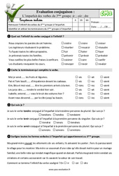 L’imparfait des verbes du  groupe - ir ; - oir ; dre - Examen Evaluation- Fiches QCM - Quiz  : 7ème Harmos - PDF à imprimer