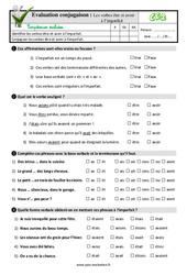 Les verbes être et avoir à l’imparfait - Examen Evaluation- Fiches QCM - Quiz : 5ème Harmos - PDF à imprimer