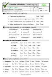 Les verbes en - er et - ir (comme « finir ») à l’imparfait - Examen Evaluation- Fiches QCM - Quiz : 5ème Harmos - PDF à imprimer