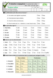 Le présent des verbes aller, venir, voir, dire, faire - Examen Evaluation- Fiches QCM - Quiz : 5ème Harmos - PDF à imprimer