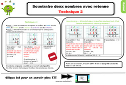 Evaluation avec le corrigé - Soustraire deux nombres entiers avec retenue - Technique 2 - Bilan  : 5ème Harmos - PDF à imprimer