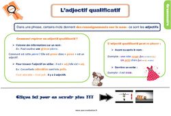 Evaluation avec le corrigé sur l’adjectif qualificatif - Bilan  : 4ème Harmos - PDF à imprimer