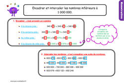 Evaluation et bilan avec le corrigé - Encadrer et intercaler les nombres inférieurs à 1 000 000 : 6ème Harmos - PDF à imprimer