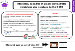 Evaluation - Encadrer, intercaler placer sur une droite numérique des nombres de 0 à 9 999 - Bilan  : 5ème Harmos - PDF à imprimer