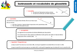 Evaluation avec la correction sur l'instrument et le vocabulaire de géométrie - Bilan  : 6ème Harmos - PDF à imprimer