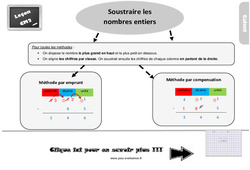 Bilan  sur la soustraction - Examen Evaluation avec le corrigé : 7ème Harmos - PDF à imprimer