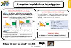 Evaluation et bilan avec le corrigé - Comparer le périmètre de polygones : 5ème Harmos - PDF à imprimer