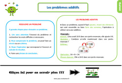 Les problèmes additifs - Examen Evaluation et bilan avec le corrigé : 4ème Harmos - PDF à imprimer