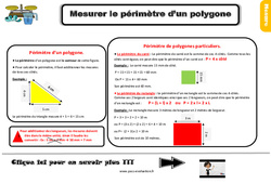 Evaluation avec le corrigé sur mesurer le périmètre d’un polygone - Bilan  : 5ème Harmos - PDF à imprimer