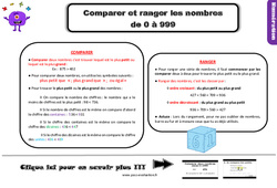 Evaluation avec le corrigé - Comparer et ranger les nombres de 0 à 999 - Bilan  : 5ème Harmos - PDF à imprimer