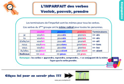 Evaluation et bilan sur l’imparfait des verbes vouloir, pouvoir, prendre : 5ème Harmos - PDF à imprimer