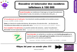 Evaluation et bilan sur encadrer et intercaler les nombres inférieurs à 100 000 : 6ème Harmos - PDF à imprimer