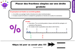 Placer des fractions simples sur des droites graduées - Examen Evaluation et Bilan avec la correction : 6ème Harmos - PDF à imprimer