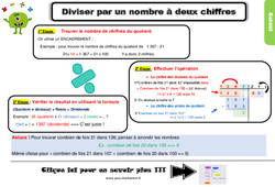 Diviser par un nombre à deux chiffres - Examen Evaluation et Bilan avec le corrigé : 6ème Harmos - PDF à imprimer