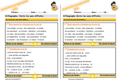 Ecrire les sons de la lettre s - Examen Evaluation progressive avec la correction : 5ème Harmos - PDF à imprimer