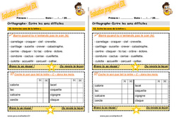 Ecrire les sons de la lettre c - Examen Evaluation progressive : 4ème Harmos - PDF à imprimer