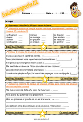 Commencer à identifier les différents niveaux de langue - Examen Evaluation progressive : 7ème Harmos - PDF à imprimer