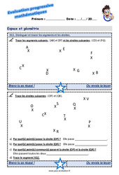 Distinguer et tracer les segments et les droites - Examen Evaluation progressive : 6ème Harmos - PDF à imprimer