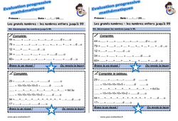 Décomposer les nombres jusqu’à 99 - Examen Evaluation progressive : 4ème Harmos - PDF à imprimer