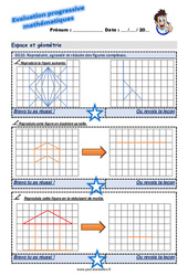 Reproduire, agrandir et réduire des figures complexes - Examen Evaluation progressive : 7ème Harmos - PDF à imprimer