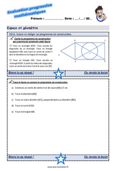 Suivre et rédiger un programme de construction - Examen Evaluation progressive : 7ème Harmos - PDF à imprimer