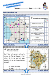 Se repérer et se déplacer sur un plan - Examen Evaluation progressive : 7ème Harmos - PDF à imprimer