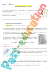 Monde microbien et santé - Séquence complète : 11ème Harmos - PDF à imprimer