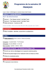 Semaine 29 - école à la maison IEF - Fiches  : 8ème Harmos