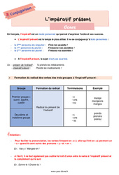 L’impératif présent - Cours de conjugaison pour la  : 8ème Harmos - PDF à imprimer