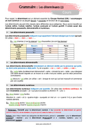 Les déterminants (2) - Séquence complète : 9eme Harmos - PDF à imprimer