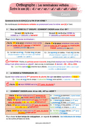 Les terminaisons verbales - Ecrire le son [é] - Séquence complète : 9eme Harmos - PDF à imprimer