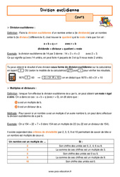 Division euclidienne - Séquence complète : 9eme Harmos - PDF à imprimer