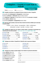 L’imparfait et le passé simple de l’indicatif - Exercices avec les corrigés : 9eme Harmos - PDF à imprimer