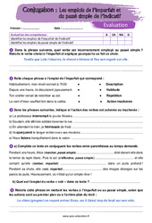 Les emplois de l’imparfait et du passé simple de l’indicatif - Examen Evaluation avec la correction : 9eme Harmos - PDF à imprimer