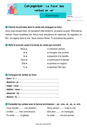 Le futur des verbes en - er - Exercices de conjugaison : 4ème Harmos - PDF à imprimer