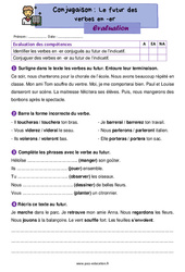 Le futur des verbes en - er - Évaluation de conjugaison : 4ème Harmos - PDF à imprimer