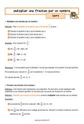 Multiplier une fraction par un nombre - Séquence complète : 9eme Harmos - PDF à imprimer