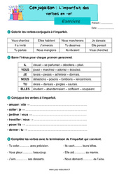 Imparfait des verbes en - er - Exercices de conjugaison : 4ème Harmos - PDF à imprimer