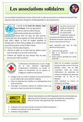 Associations solidaires - EMC : 6ème, 7ème Harmos - PDF à imprimer