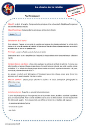 Charte de la Laïcité - Séquence - Fiche de préparation - EMC : 6ème, 7ème Harmos - PDF à imprimer