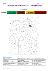 Impératif - Coloriage magique : 6ème Harmos - PDF à imprimer