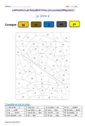 La lettre g - Coloriage magique : 4ème Harmos - PDF à imprimer