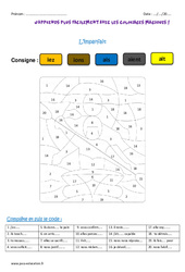 Imparfait - Coloriage magique : 7ème Harmos - PDF à imprimer