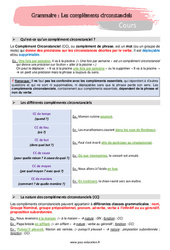 Les compléments circonstanciels - Séquence complète : 9eme Harmos - PDF à imprimer