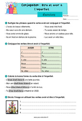 Être et avoir à l’imparfait - Exercices de conjugaison : 4ème Harmos - PDF à imprimer